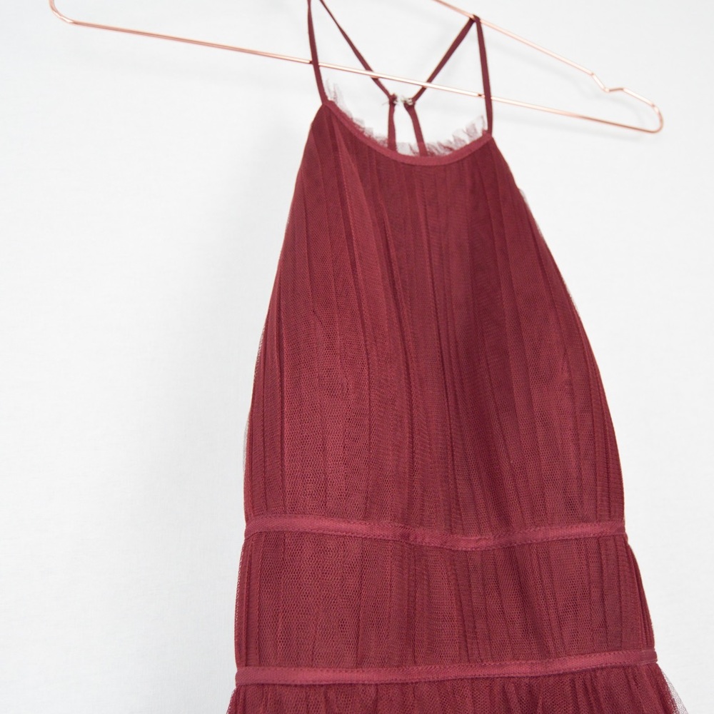 Jenny Yoo Helena Burgundy Size 6 Formal Dress - Picture 6 of 12